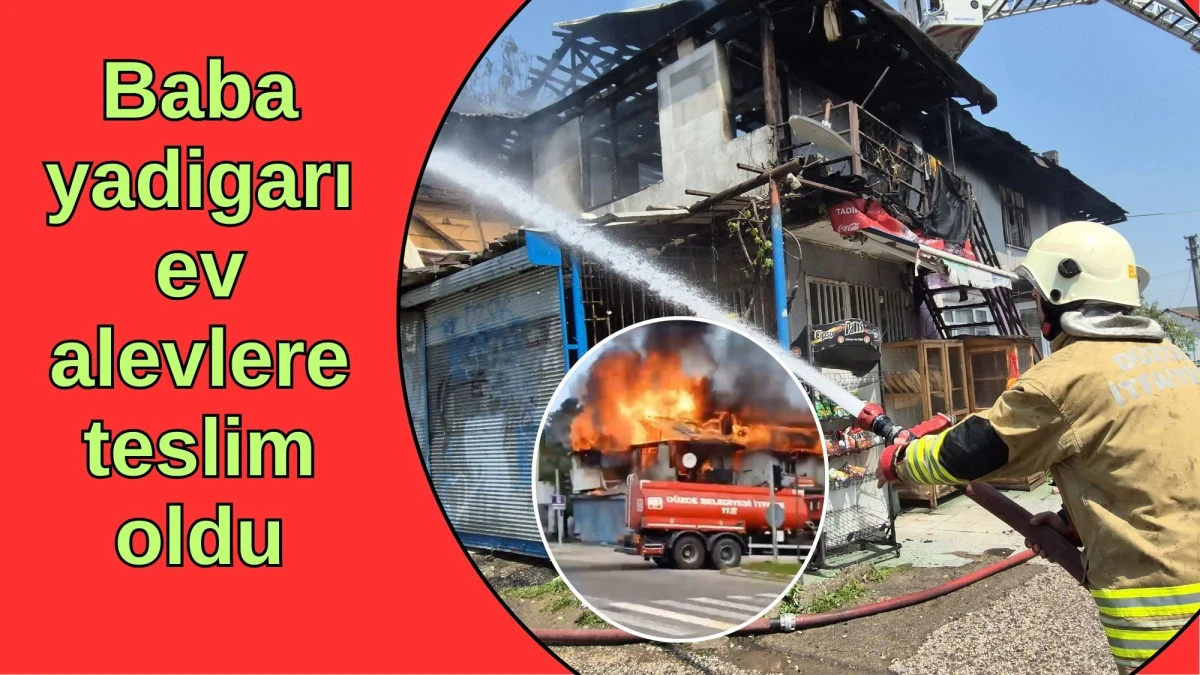 Muhtarın evi alevlere teslim oldu